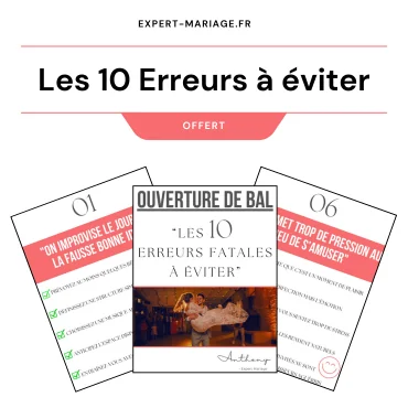 Guide erreurs à éviter danse mariage Paris - Ne pas aggraver le stress